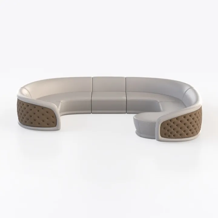 12 Pieces Patio Furniture Sets with 4 X Curved Sof