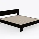 SHA CERLIN King Platform Bed Frame with Velvet Right 45 Degree View