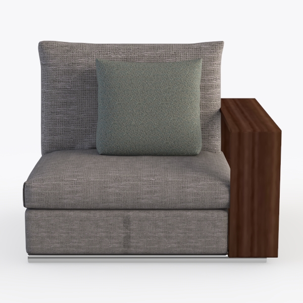 SIMPLIHOME Rex Right-Arm Sofa Module in 100% Recyc