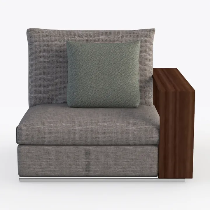 SIMPLIHOME Rex Right-Arm Sofa Module in 100% Recyc