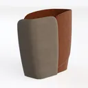 Iris Upholstered Accent Chair, Fog Left 45 Degree View