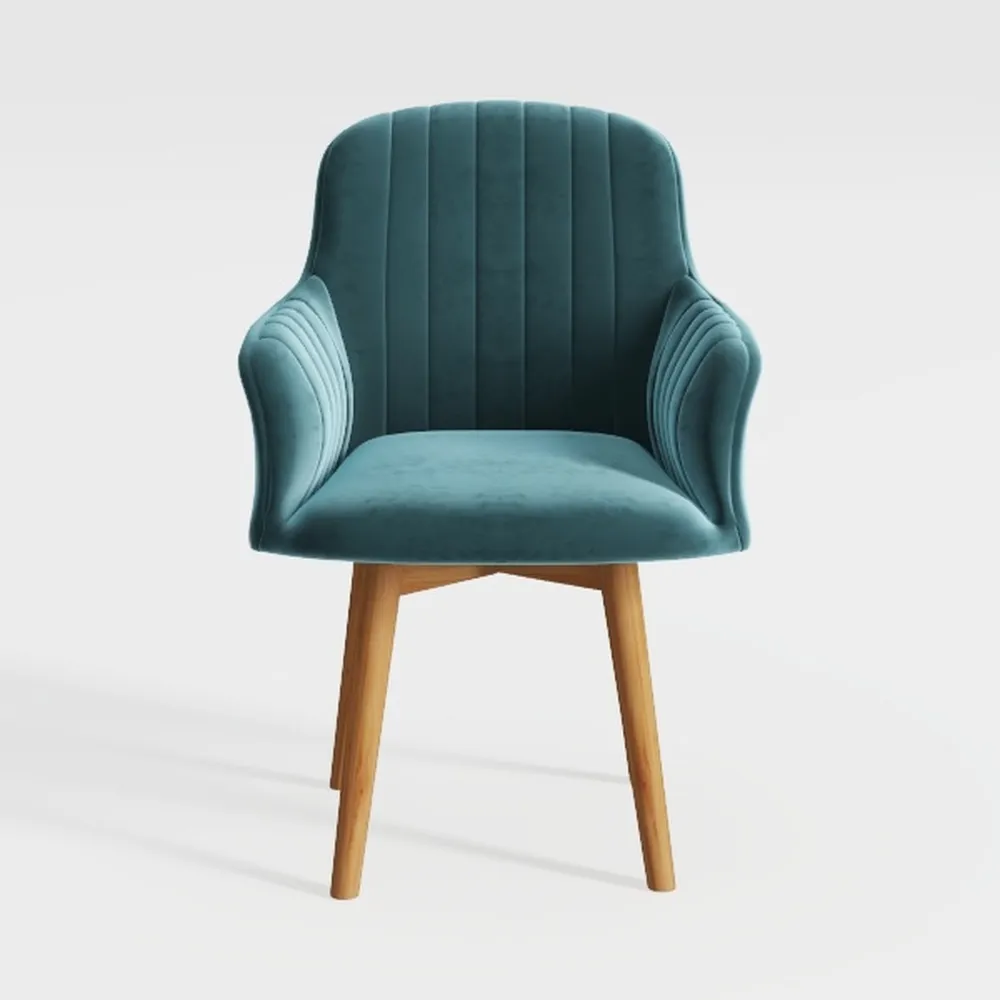Soft Velvet Dining Chair,with Backrest Soft