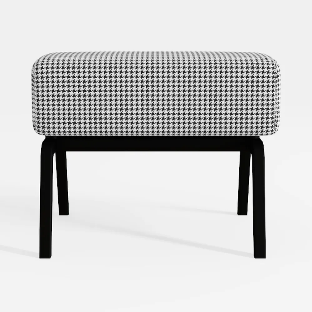 Cleo Black and White Checkerboard Fabric Storage B