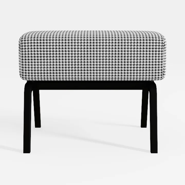 Cleo Black and White Checkerboard Fabric Storage B