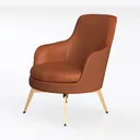 Velvet Accent Chair Modern Mid Century Upholstered Left 45 Degree View