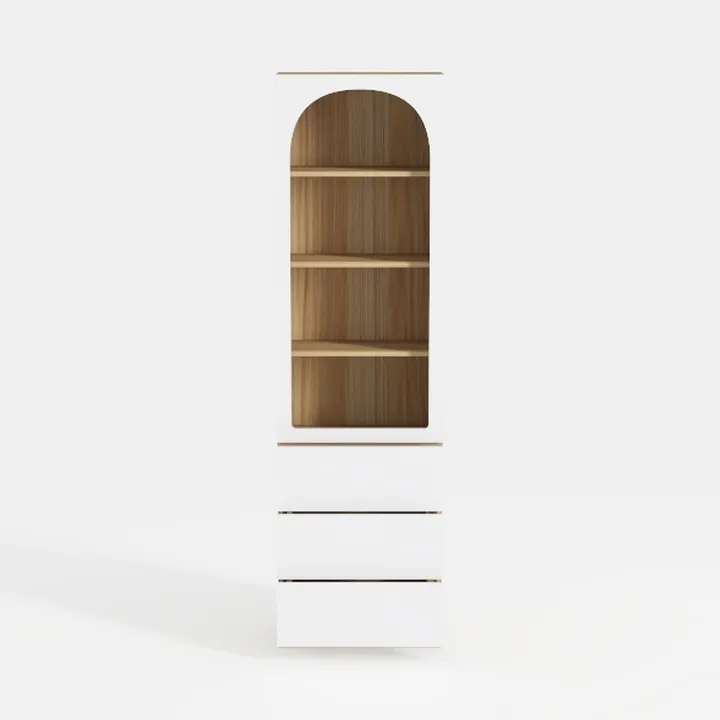 Yusong 71" Tall Arched Cabinet, 5-Tier Arched