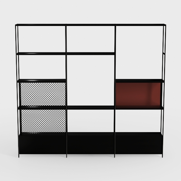 JIUYOTREE Portable Bookcase, 9 Cube Closet