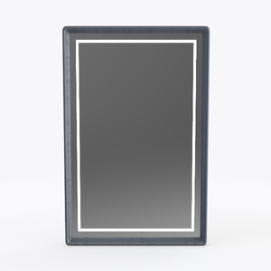 Deborah 24 in. W x 33 in. H Framed Wall Mirror in Dark Gray