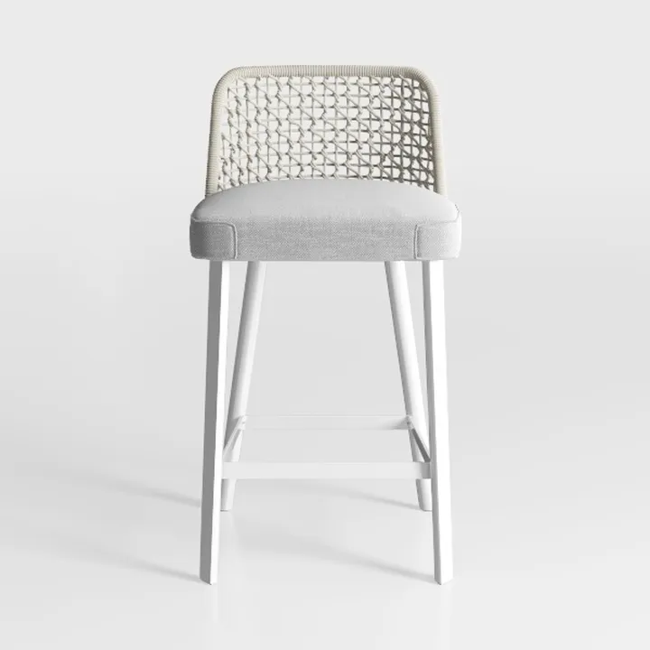HOMCOM Upholstered Fabric Bar Height Bar Stools