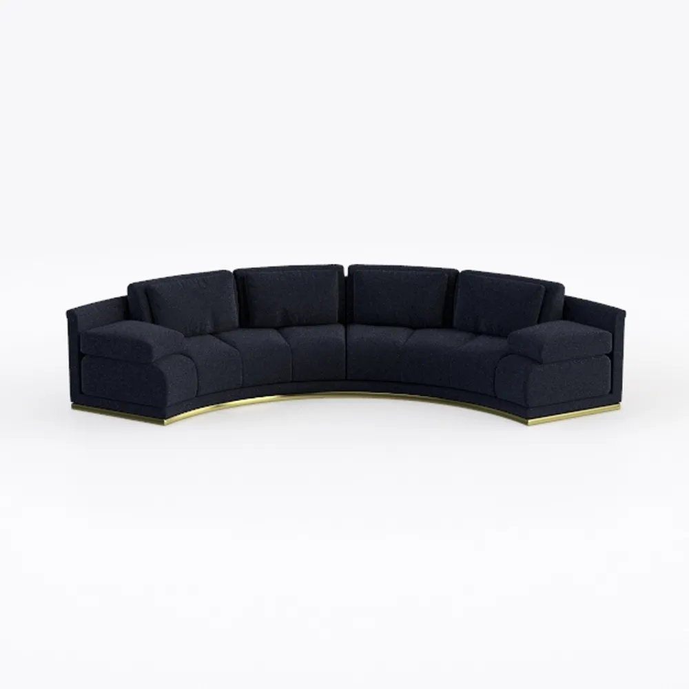 119” L-Shaped Modular Sectional Sofa with Ottoman