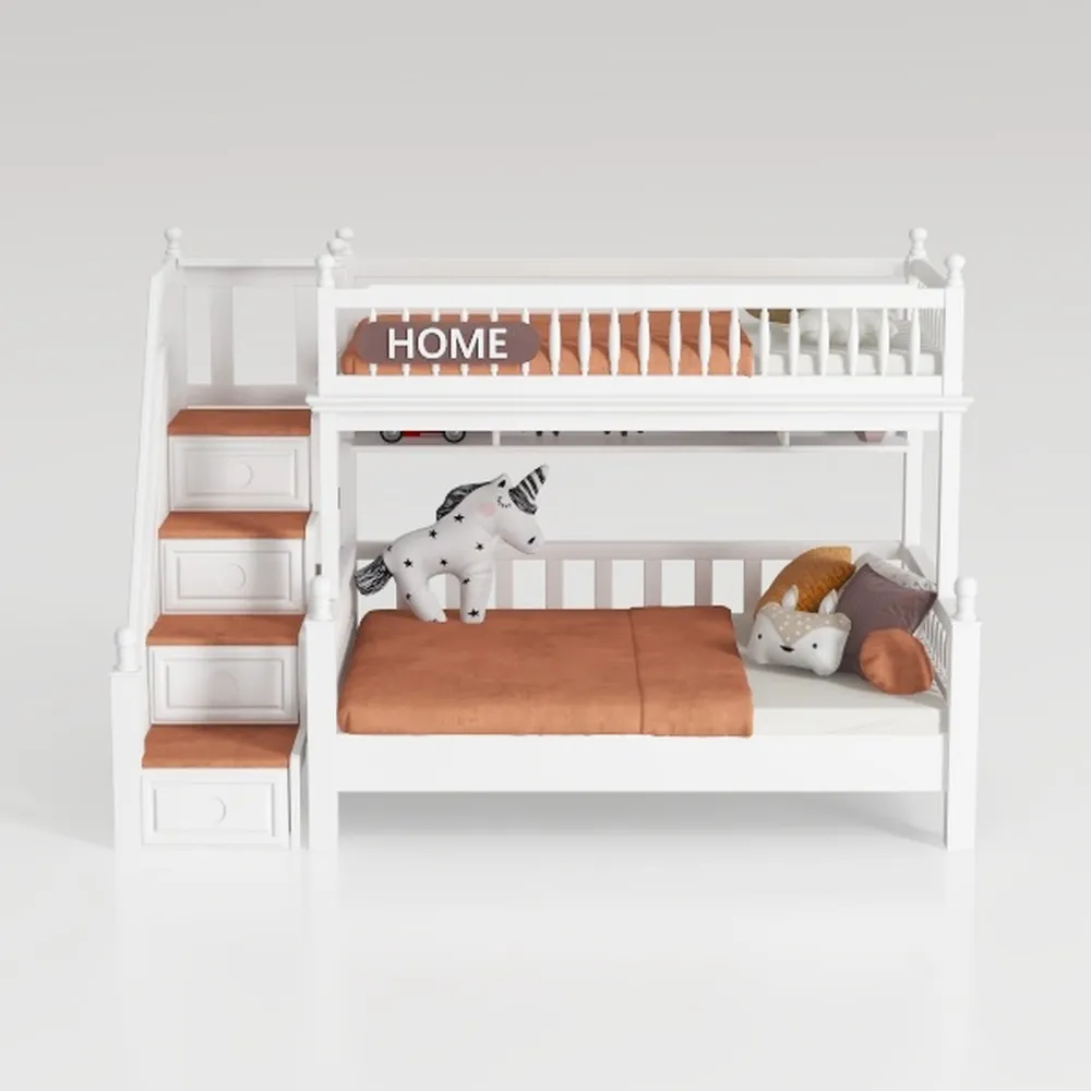 Giantex Twin Over Twin Bunk Bed, Solid Wood Bunk B