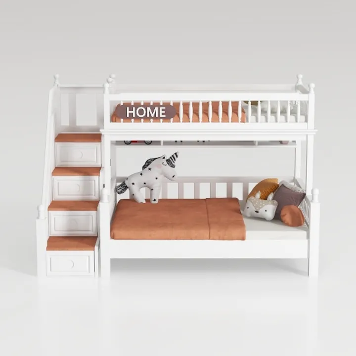 Giantex Twin Over Twin Bunk Bed, Solid Wood Bunk B