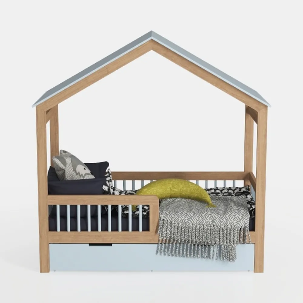 Donco Kids Twin Front Porch Low Loft w/Twin Trundl