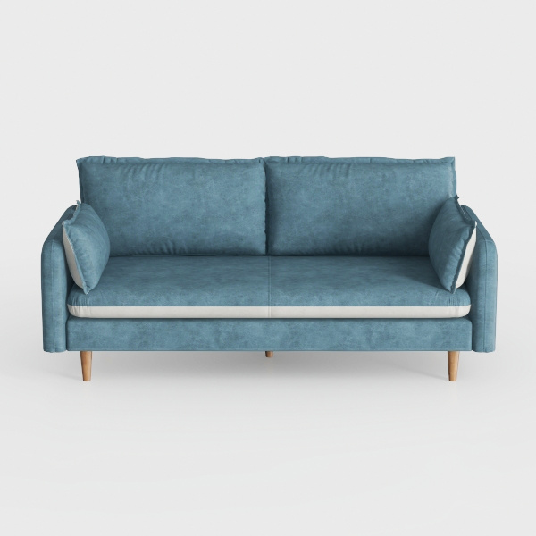 Almor Velvet Living Room Loveseat in Light