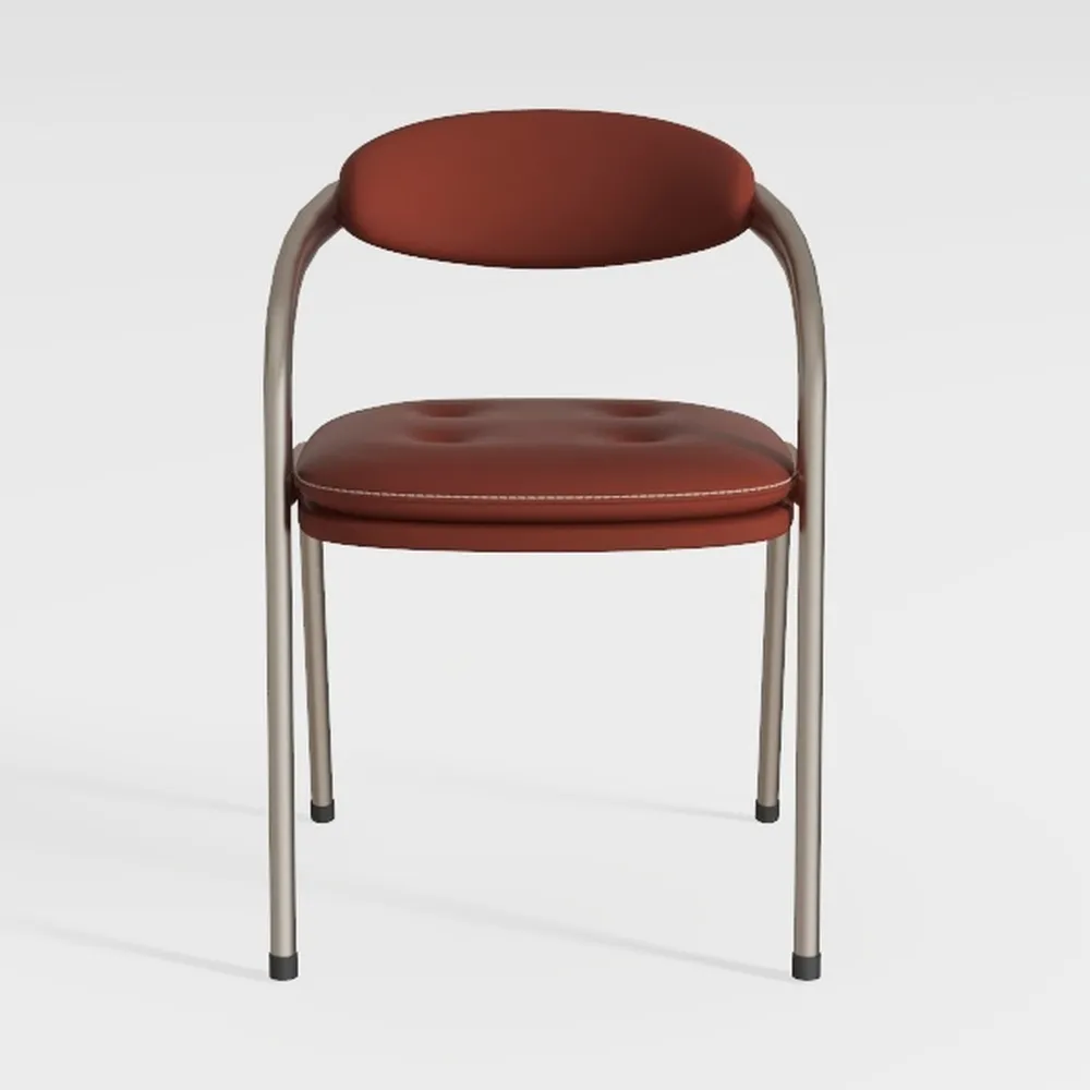 Modern Plastic Outdoor Dining Chair with Open U Sh