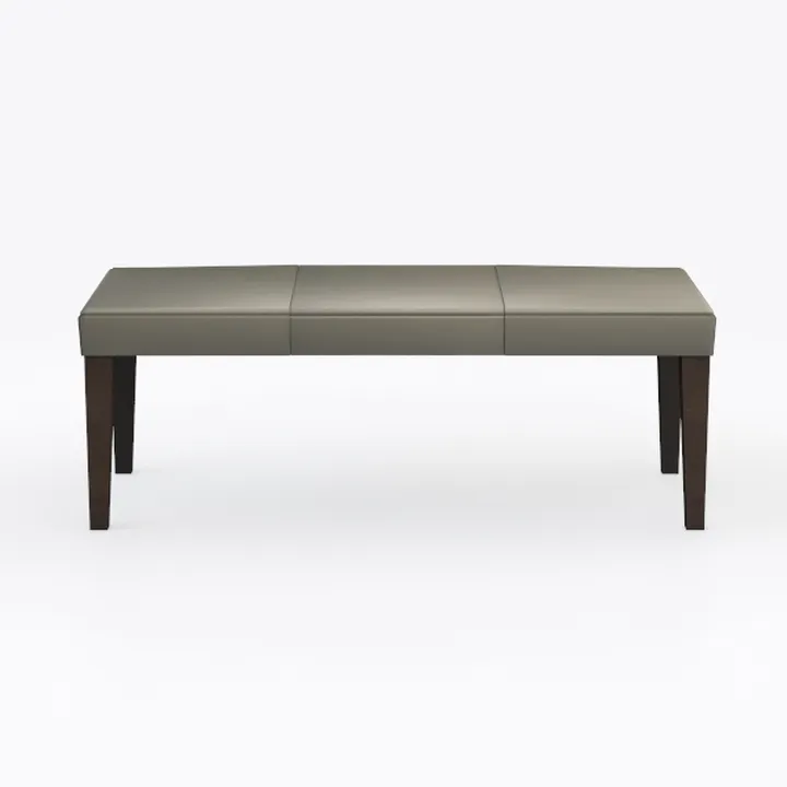 Amelia Gray 57 in. Faux Leather Bedroom Bench Back