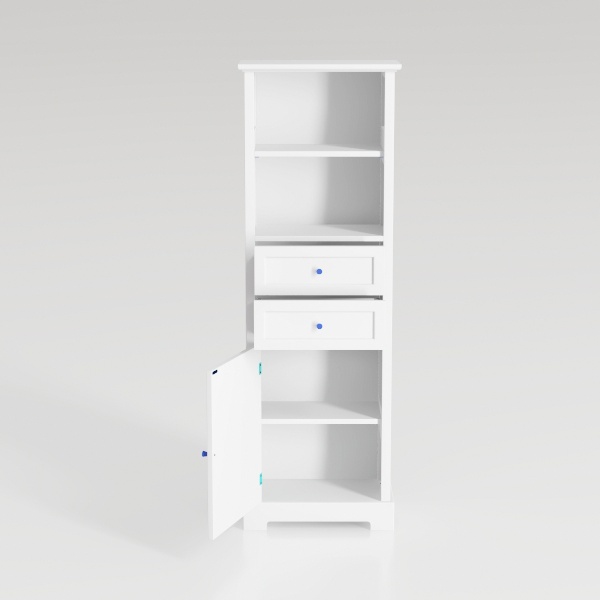 Tall Bathroom Storage Cabinet, Narrow Metal