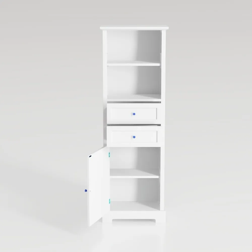 Tall Bathroom Storage Cabinet, Narrow Metal