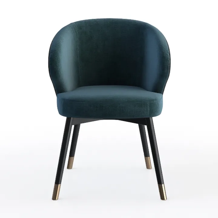Nordlys Metal and Green Velvet Lounge Chair Classi