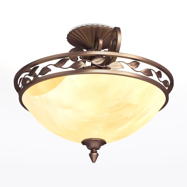 2-Light Flush Mount Ceiling Light Fixture, Retro