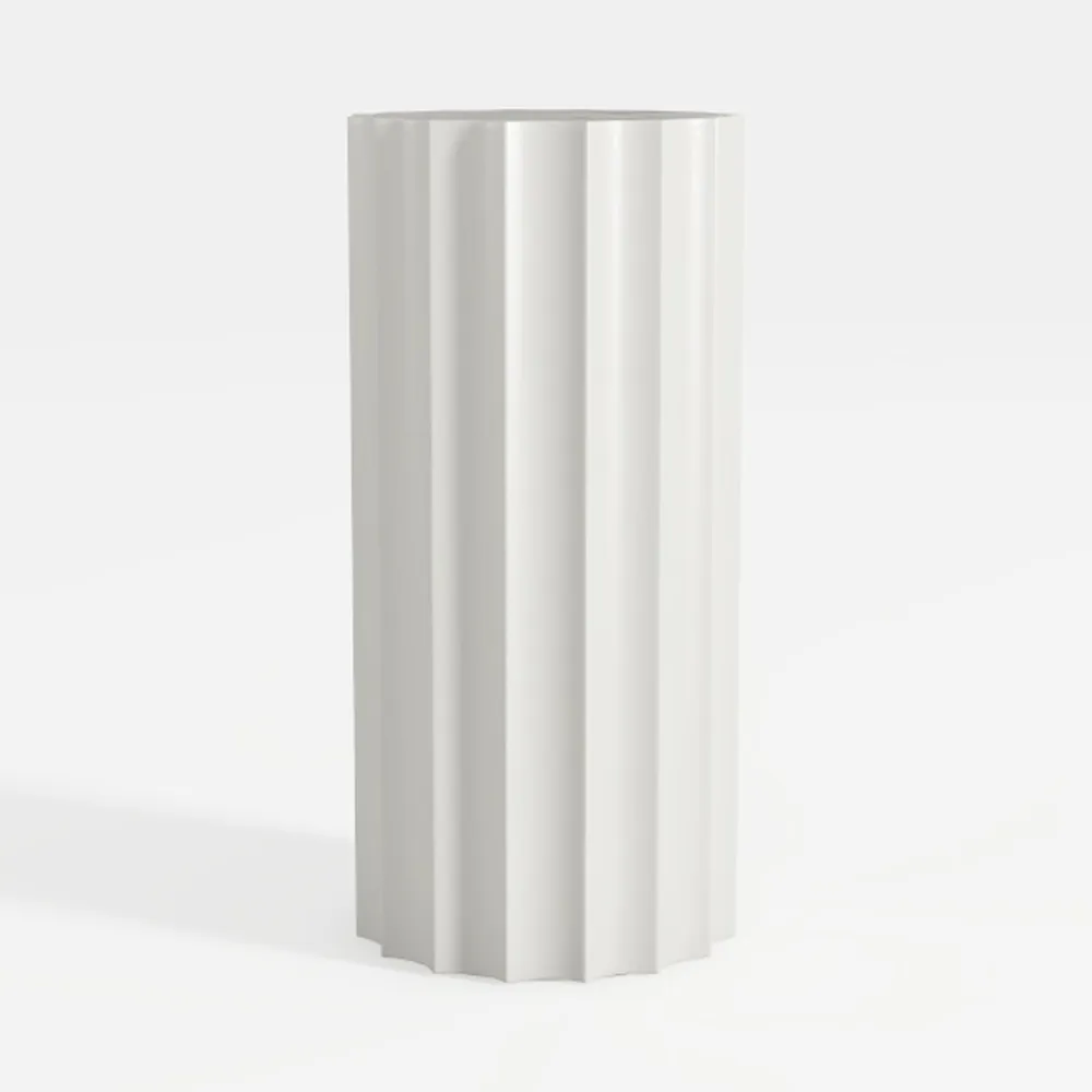Zentique Distressed White Vase (10043L A148)