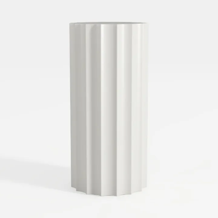 Zentique Distressed White Vase (10043L A148)