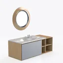 Bathroom Vanity 119 Right 45 Degree View