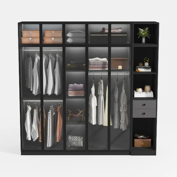 SUNLEI 47" Kitchen Pantry Cabinet with Anti-Tip