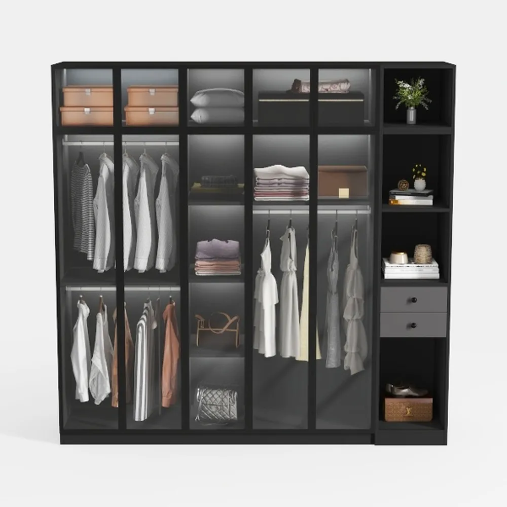 SUNLEI 47" Kitchen Pantry Cabinet with Anti-Tip