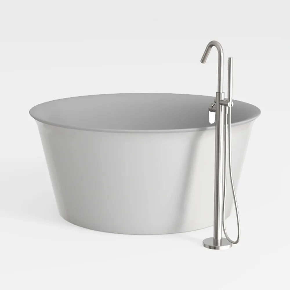 55" Premium Solid Surface Freestanding Bathtub