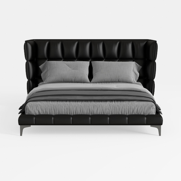 LIKIMIO King Size Bed Frame, Storage Headboard