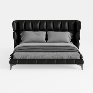 LIKIMIO King Size Bed Frame, Storage Headboard