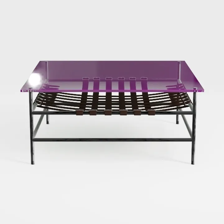 Enchanting Geometric Table in Purple, Custom Table