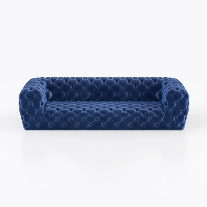 Modern Vertical Channel Tufted Sofa Couch Set