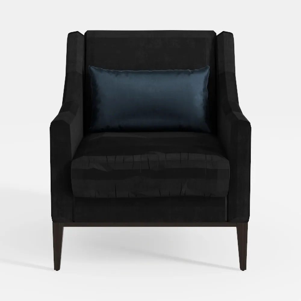 DHAEY Velvet Accent Chair with Solid Frame