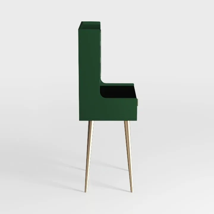 Modern Dark Green Gold Metal Accent Console Table 3D Model