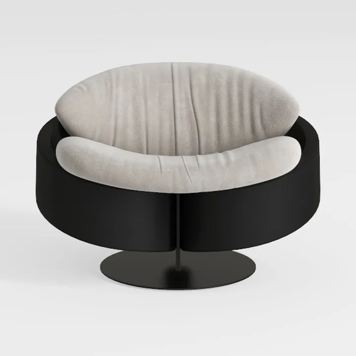 INMOZATA Swivel Barrel Chair Modern Swivel Accent 