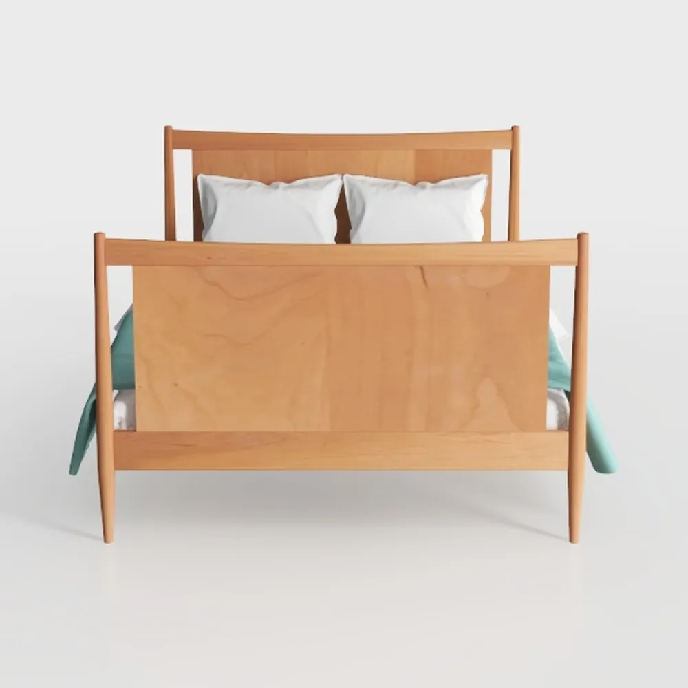 Hanway Twin Size Rustic Style Platform Bed w/Headb