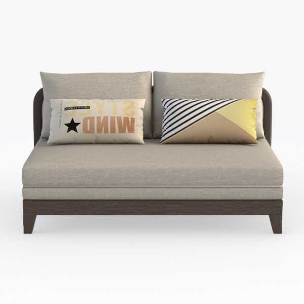 Tennozu Linen Fabric Loveseat Sofa, Convertible Fu