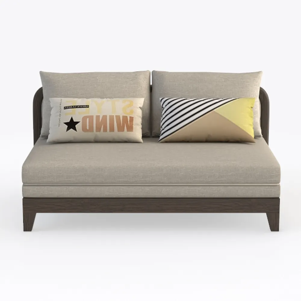 Tennozu Linen Fabric Loveseat Sofa, Convertible Fu