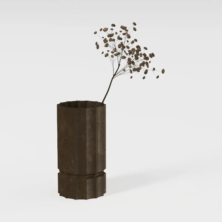 Black Rustic Ceramic Farmhouse Tall Floor Vase