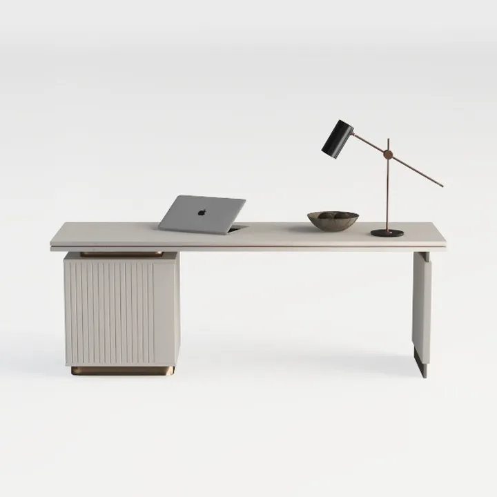 JXQTLINGMU 60" Modern Executive Desk with Storage,