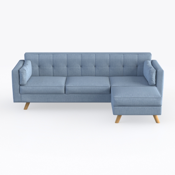 Sectional with Ottoman Storage, L Shaped Sofa