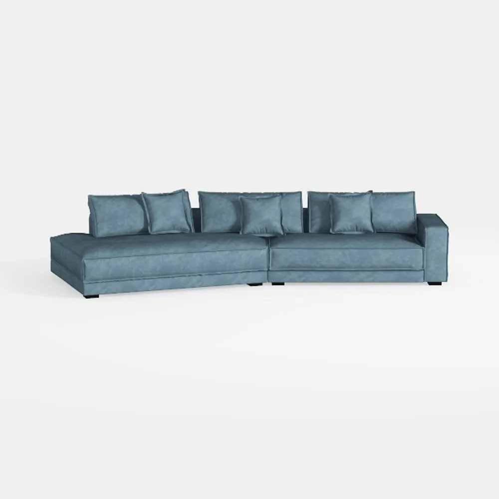 Grey Chenille Modular Sectional Large U