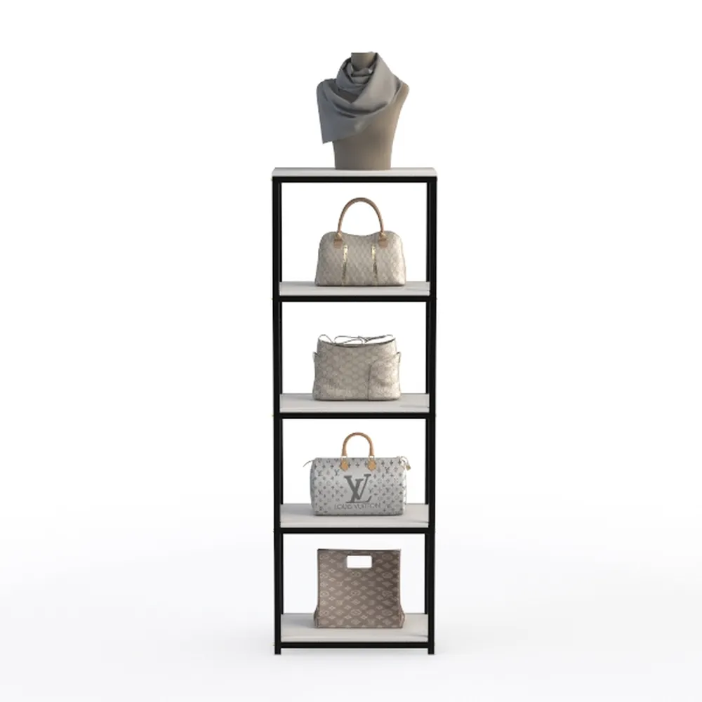 4-Tier Rotating Book Shelf, 360° Display Spinning