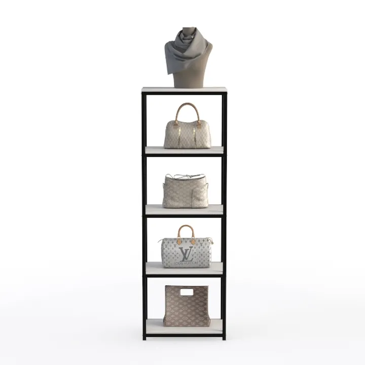 4-Tier Rotating Book Shelf, 360° Display Spinning