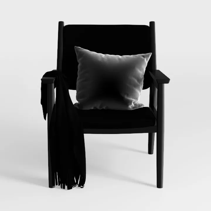 Audrey Black Metal Sling Accent Arm Chair