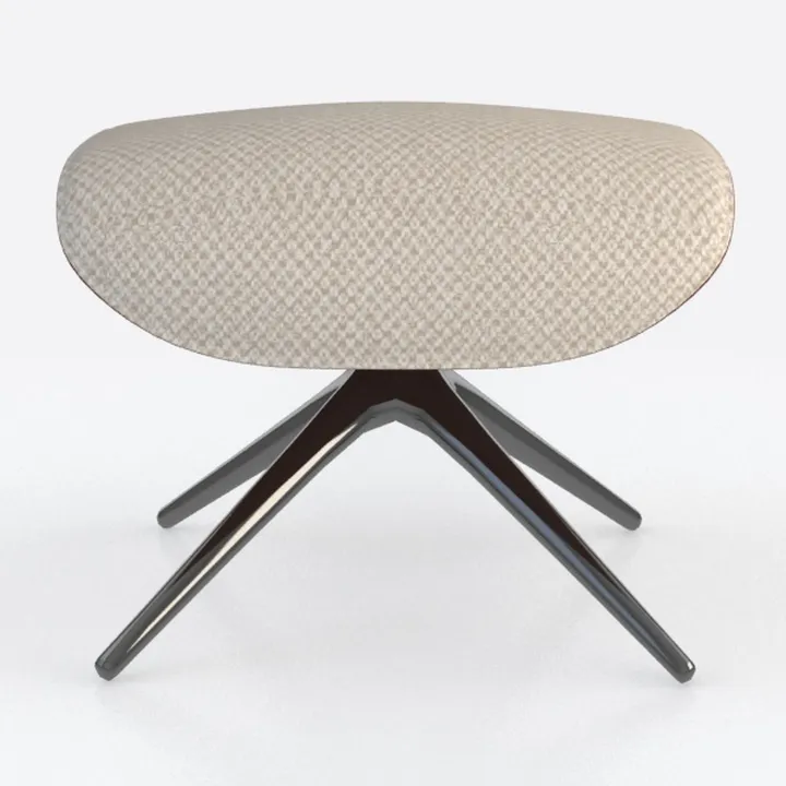 Alberton Beige Fabric Ottoman