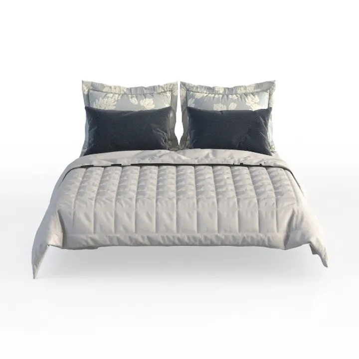 LSIGHTUS Grey Modern Queen Size Platform Bed, Leat