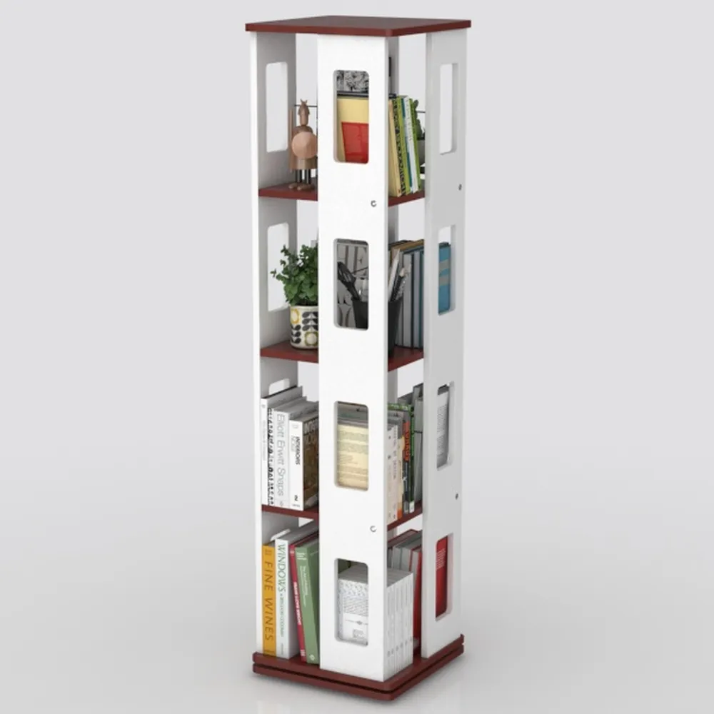 Aheaplus Rotating Bookshelf, Corner Bookshelf, 360